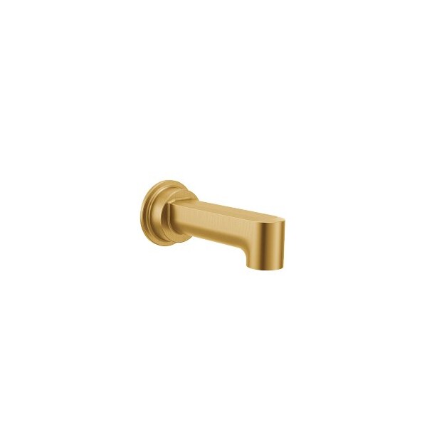 Greenfield Non-Diverting Tub Spout in Brushed Gold